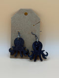 Handmade Resin Octopus Earrings: Shimmering Ocean Jewelry