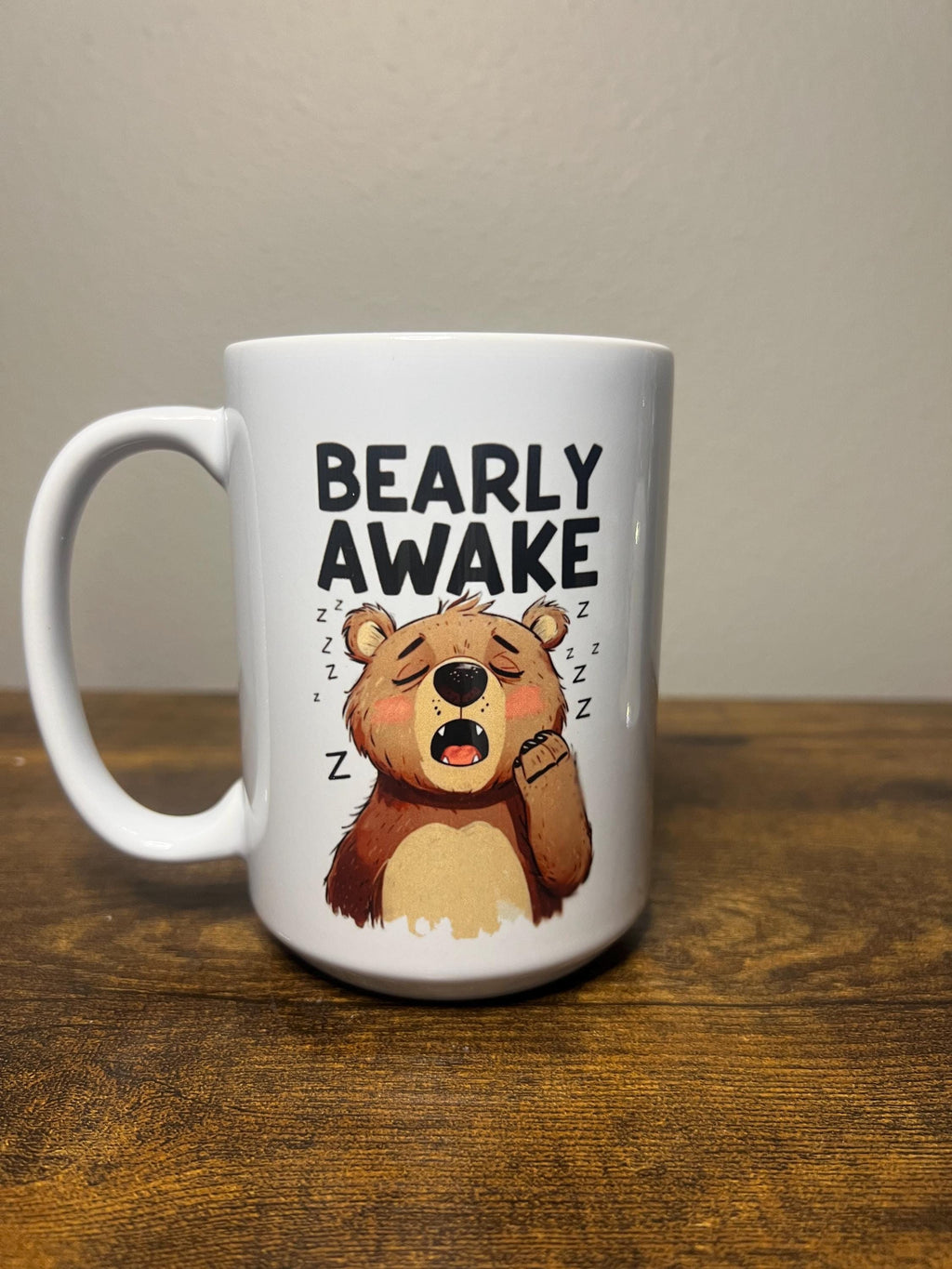 Sleepy Bear Morning Mug for your Daily Wake-up Call