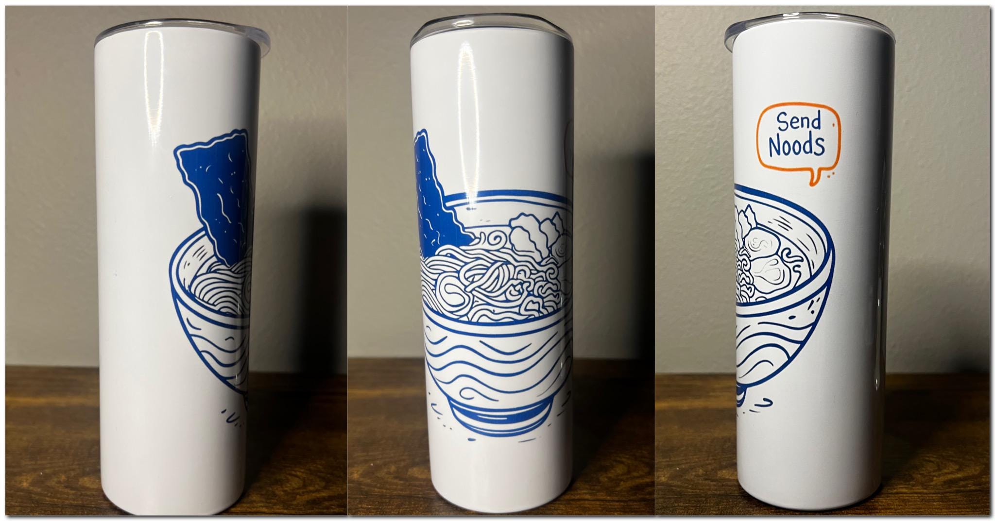 Funny 'Send Noods' Ramen Tumbler – Humorous Drinkware Gift